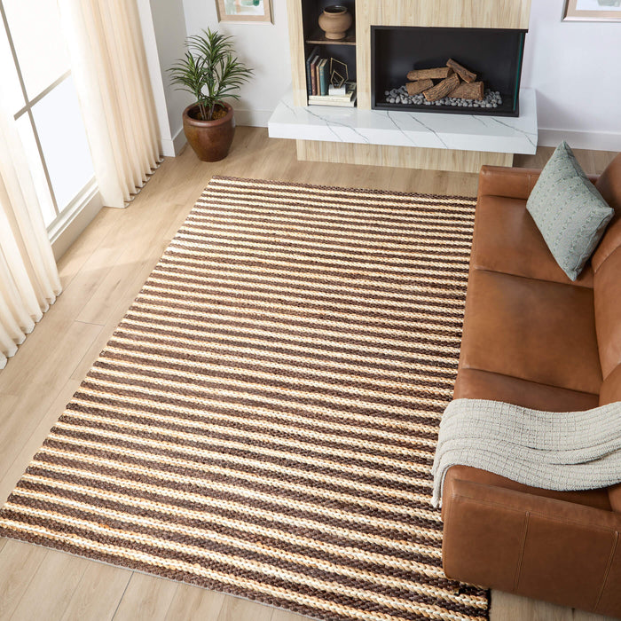 Natural Luxe Brown Stripe - N1012 - 2' x 3'