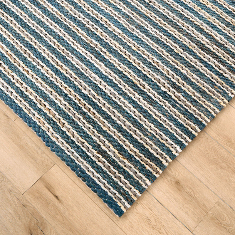 Natural Luxe Blue Stripe - N1013 - 5' x 8'