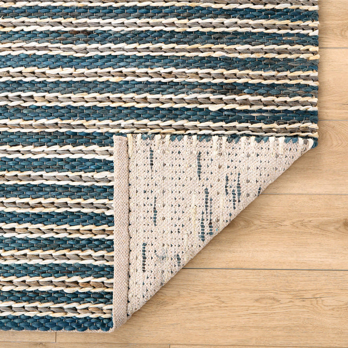Natural Luxe Blue Stripe - N1013 - 8' x 11'