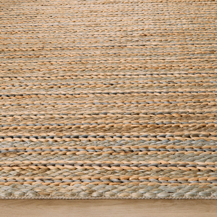Natural Luxe Green Brown Stripe - N1014 - 5' x 8'