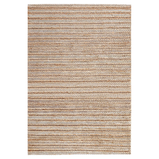Natural Luxe Green Brown Stripe - N1014 - 5' x 8'
