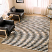 Natural Luxe Blue Ivory Stripe - N1015 - 5' x 8'