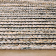 Natural Luxe Blue Ivory Stripe - N1015 - 5' x 8'