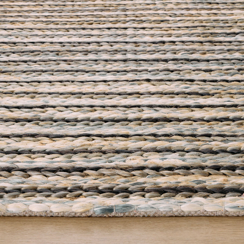 Natural Luxe Blue Ivory Stripe - N1015 - 5' x 8'
