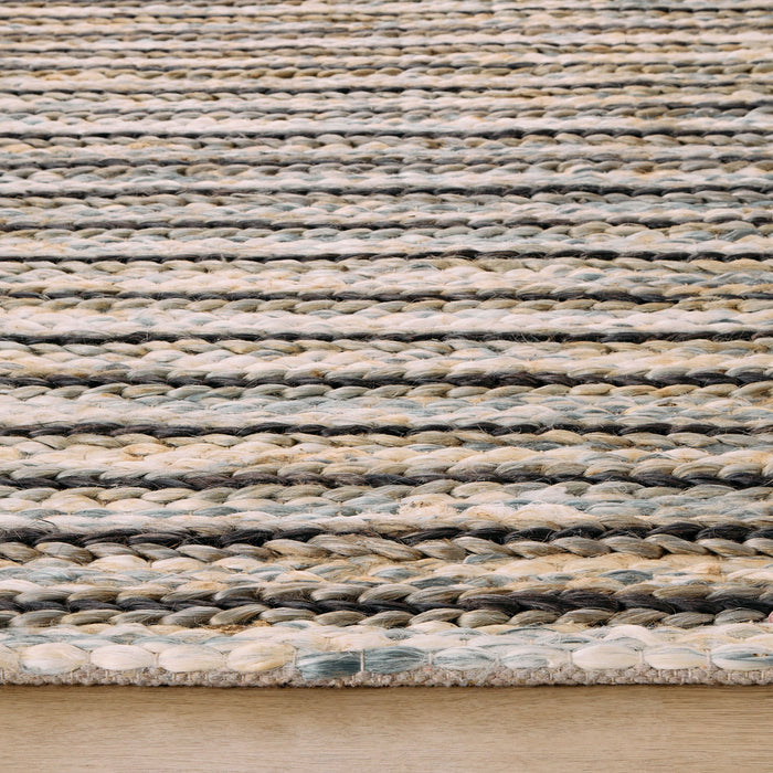 Natural Luxe Blue Ivory Stripe - N1015 - 7' x 9'