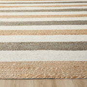 Natural Luxe Ivory Brown Stripe - N1016 - 5' x 8'
