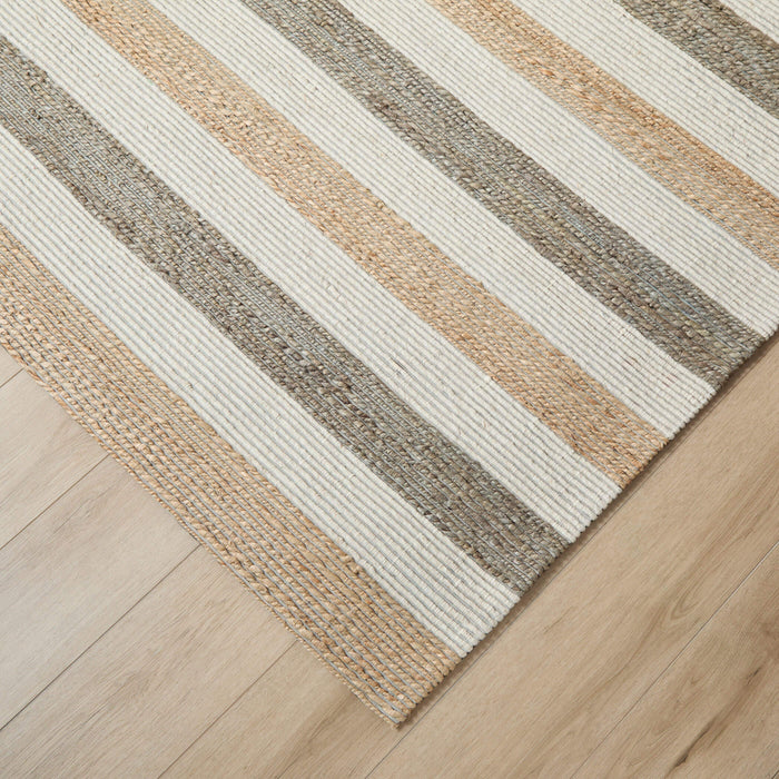 Natural Luxe Ivory Brown Stripe - N1016 - 8' x 11'
