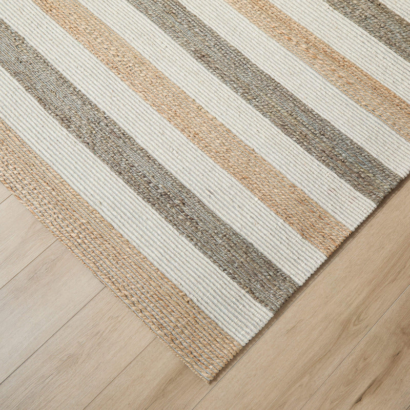 Natural Luxe Ivory Brown Stripe - N1016 - 5' x 8'