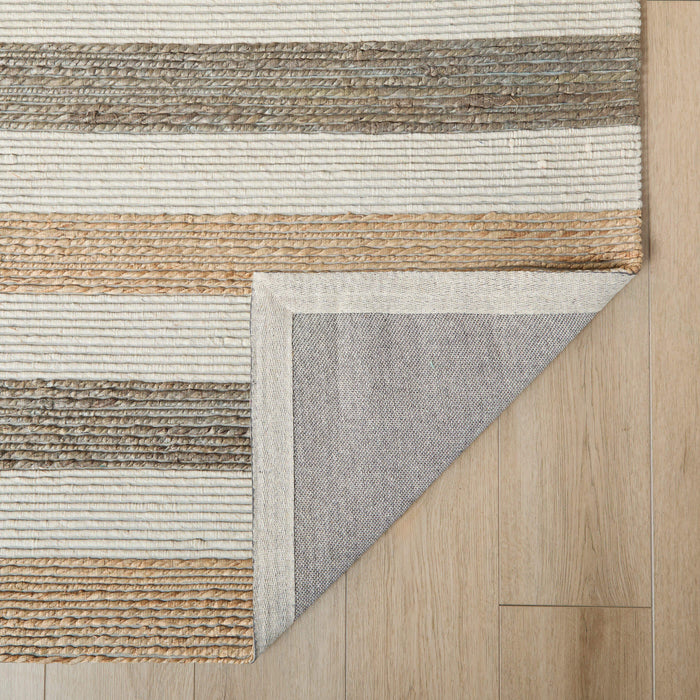 Natural Luxe Ivory Brown Stripe - N1016 - 10' x 13'