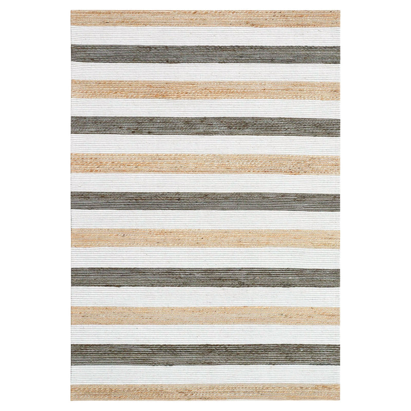 Natural Luxe Ivory Brown Stripe - N1016 - 5' x 8'