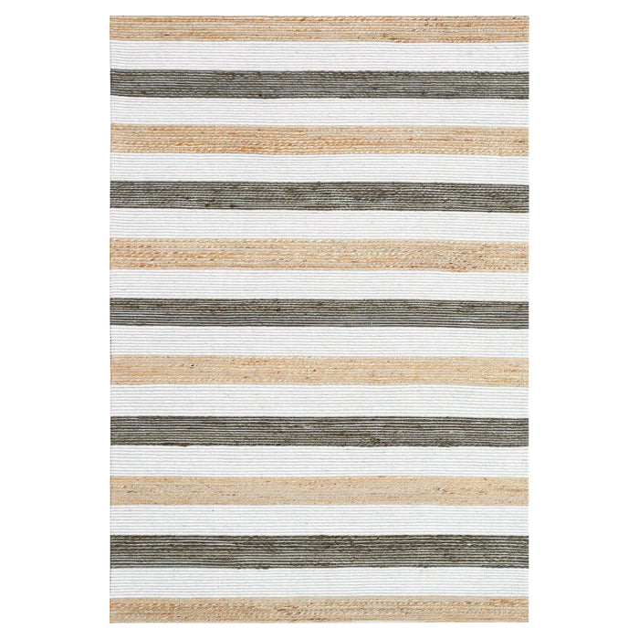 Natural Luxe Ivory Brown Stripe - N1016 - 8' x 11'