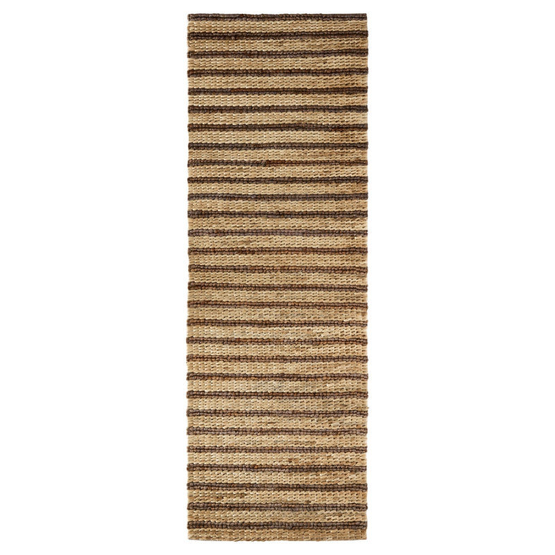 Natural Luxe Beige Plum Brown Stripe - N1021 - 3' x 8' Runner