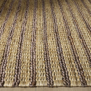 Natural Luxe Beige Plum Brown Stripe - N1021 - 5' x 8'