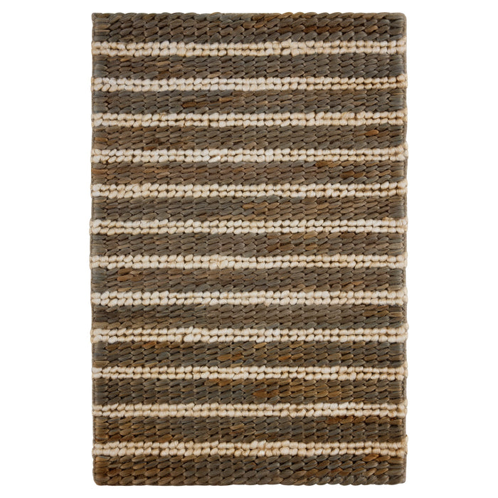 Natural Luxe Gray Ivory Stripe - N1022 - 5' x 8'