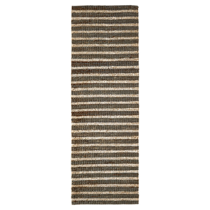 Natural Luxe Gray Ivory Stripe - N1022 - 3' x 8' Runner