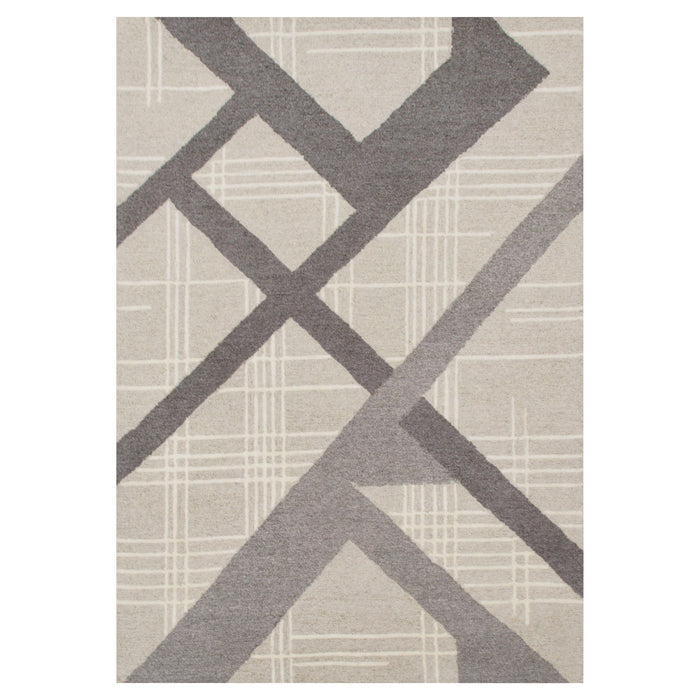 Sachin Gray Ivory Geometric - N2002 - 7' x 9'