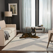 Sachin Gray Ivory Geometric - N2002 - 8' x 11'