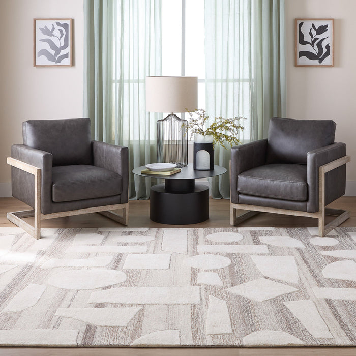 Sachin Brown Ivory Geometric - N2003 - 7' x 9'