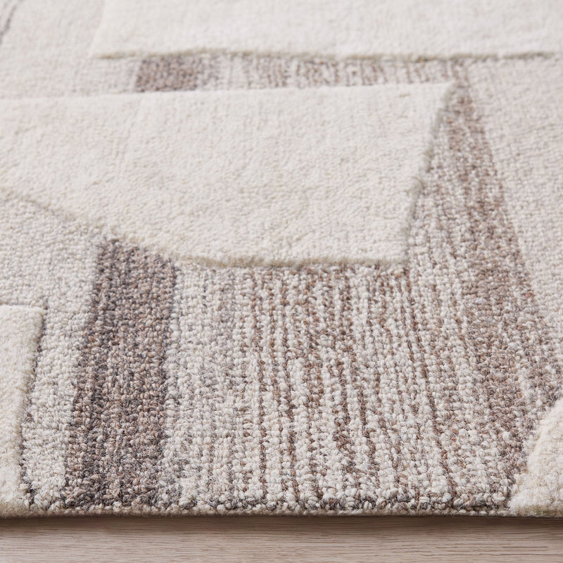 Sachin Brown Ivory Geometric - N2003 - 5' x 8'