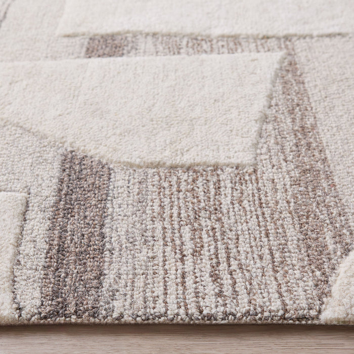 Sachin Brown Ivory Geometric - N2003 - 5' x 8'