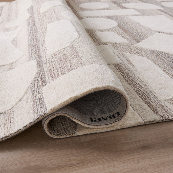Sachin Brown Ivory Geometric - N2003 - 7' x 9'