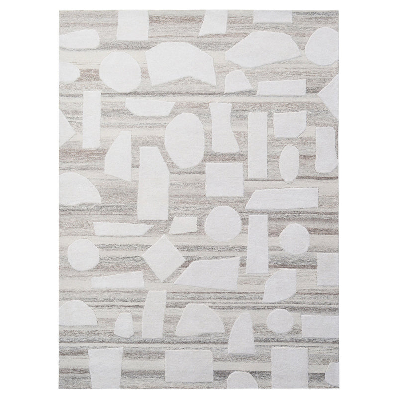 Sachin Brown Ivory Geometric - N2003 - 5' x 8'