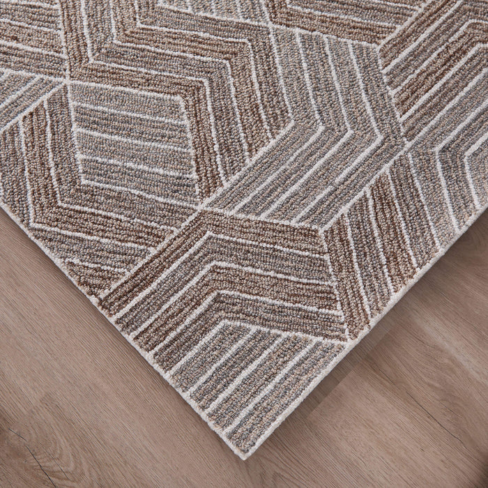 Sachin Brown Geometric - N2005 - 10' x 13'