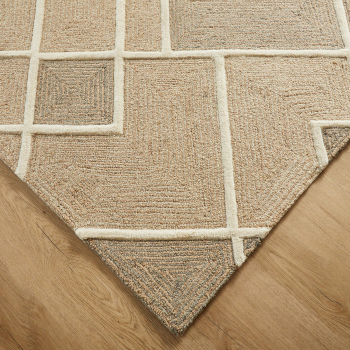 Sachin Brown Geometric - N2006 - 5' x 8'