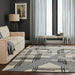 Sachin Black Ivory Geometric - N2007 - 7' x 9'