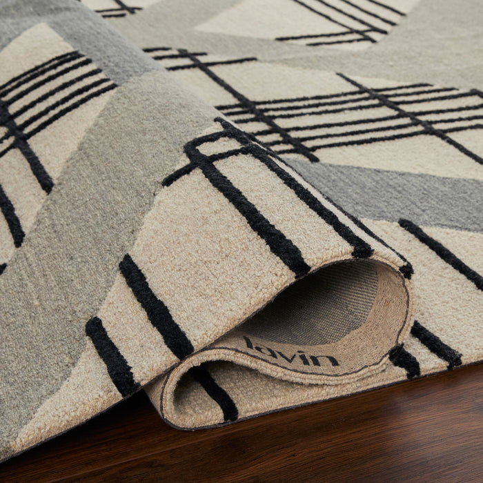 Sachin Black Ivory Geometric - N2007 - 2' x 3'