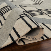 Sachin Black Ivory Geometric - N2007 - 5' x 8'