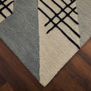 Sachin Black Ivory Geometric - N2007 - 5' x 8'