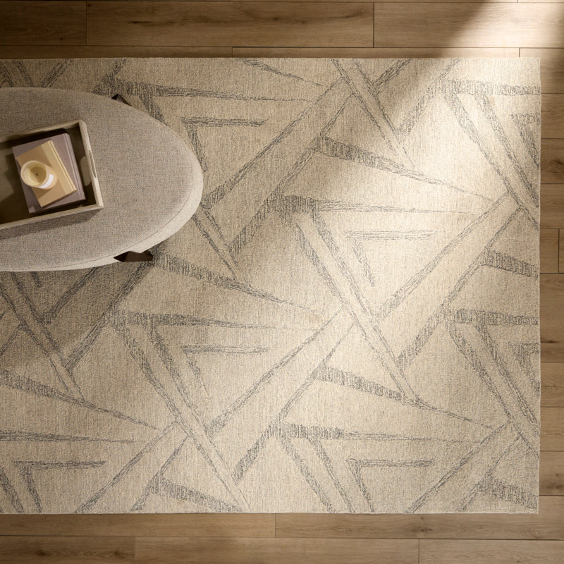 Contempo Light Gray Geometric - N2009 - 12' x 15'
