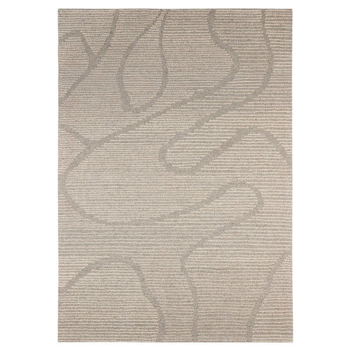 Contempo Charcoal Brown Beige Stripe Swirl - N2010 - 8' x 11'