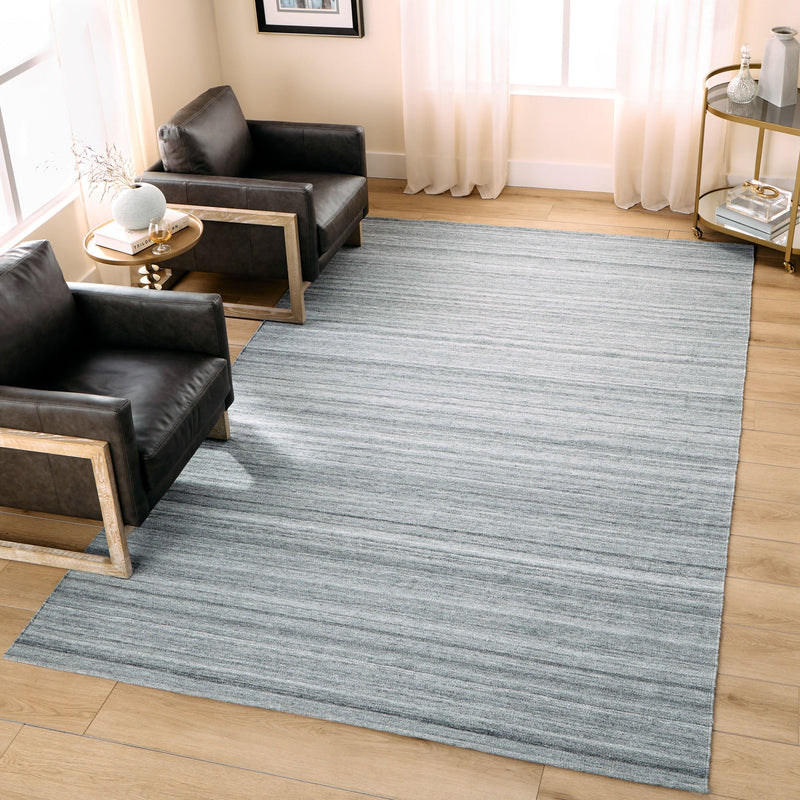 Kiran Blue Monochromatic - N4004 - 5' x 8'