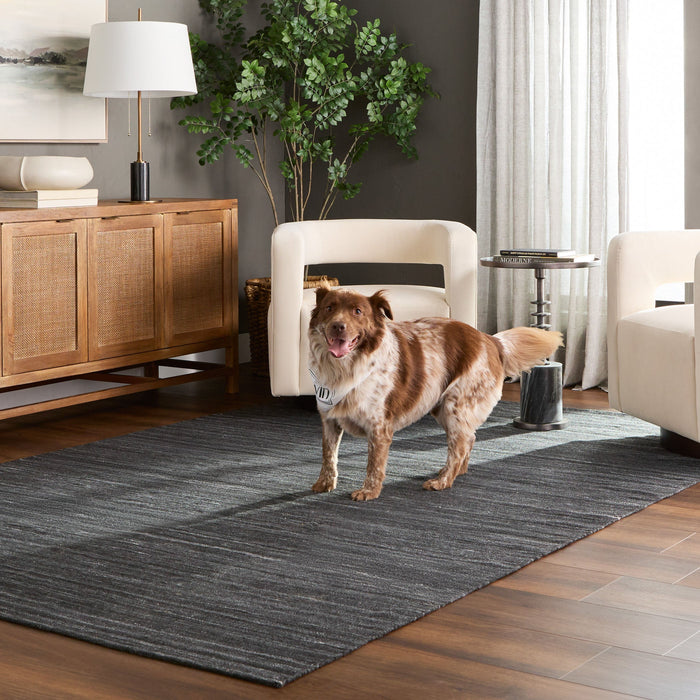 Kiran Black Monochromatic - N4006 - 5' x 8'