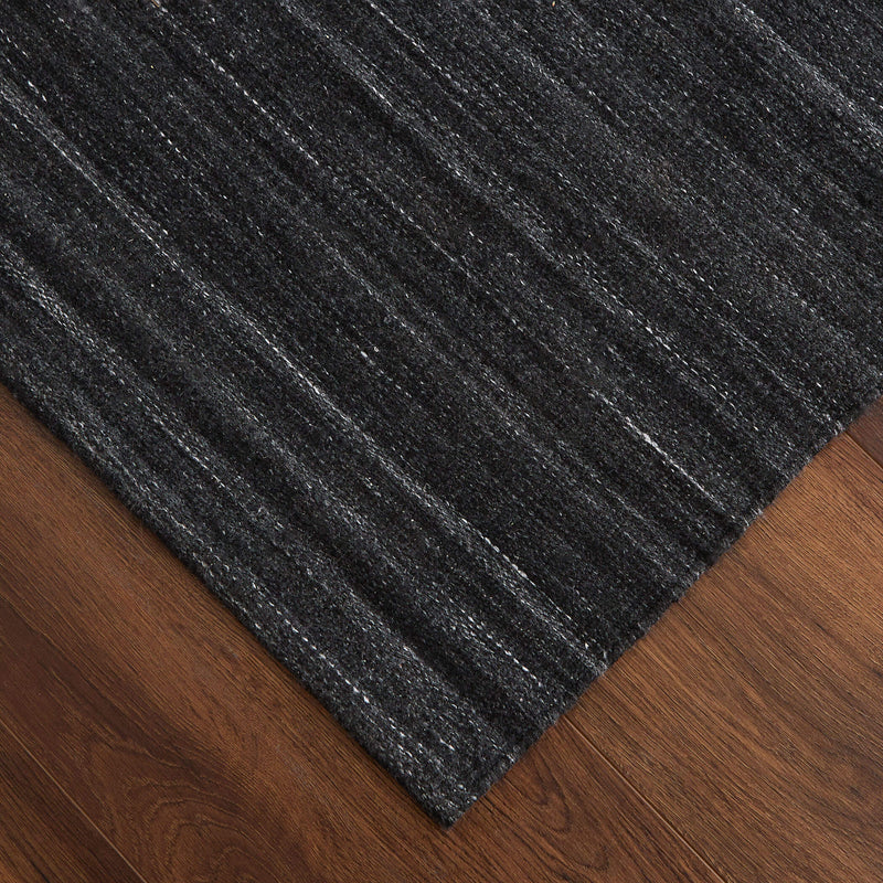 Kiran Black Monochromatic - N4006 - 5' x 8'