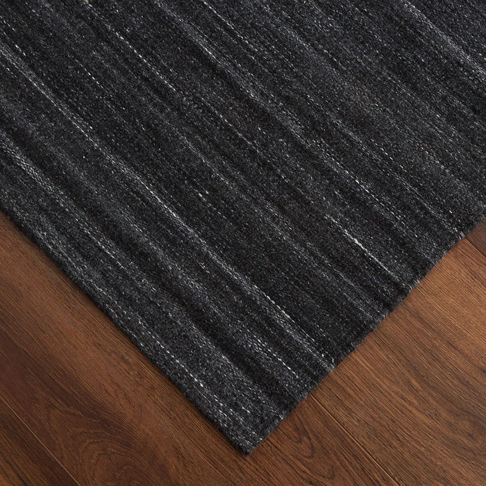 Kiran Black Monochromatic - N4006 - 5' x 8'