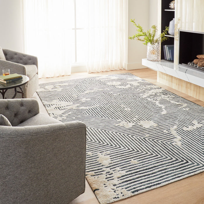 Vani Green Ivory Geometric - N5003 - 5' x 8'