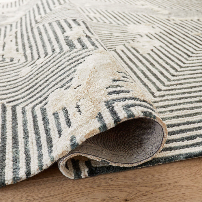 Vani Green Ivory Geometric - N5003 - 10' x 13'