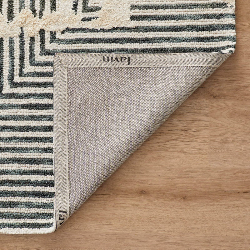Vani Green Ivory Geometric - N5003 - 5' x 8'