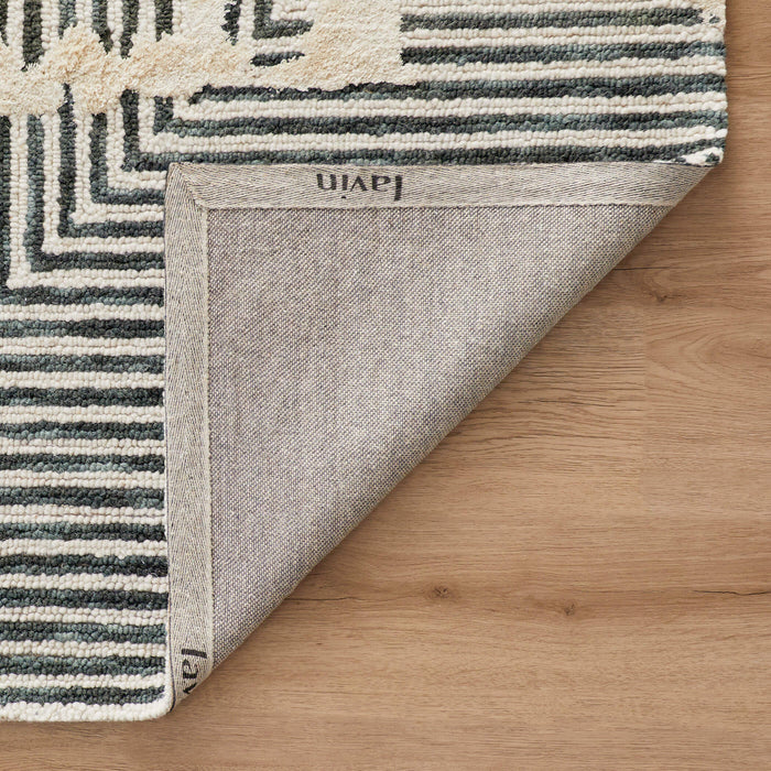 Vani Green Ivory Geometric - N5003 - 5' x 8'