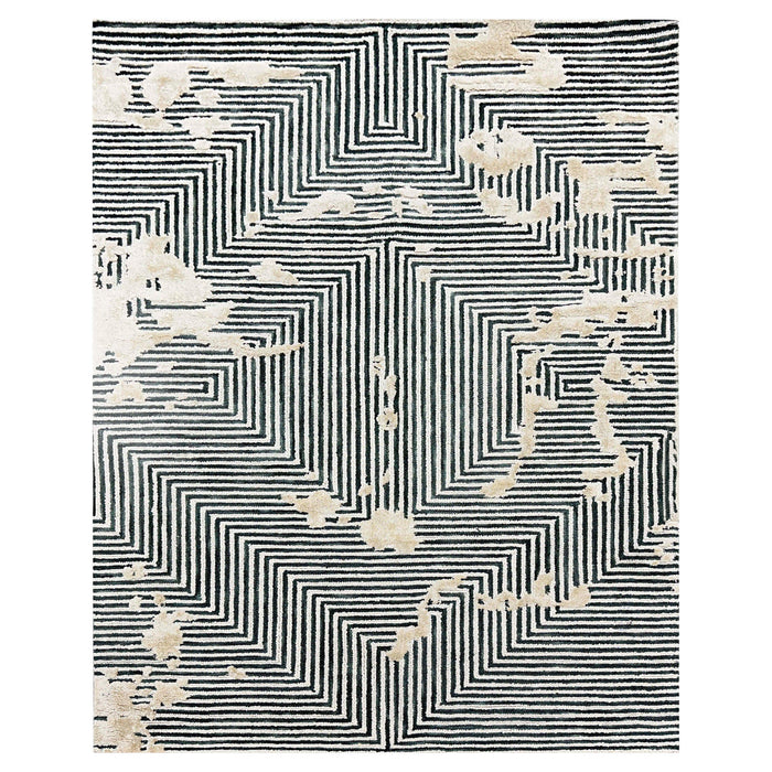 Vani Green Ivory Geometric - N5003 - 7' x 9'