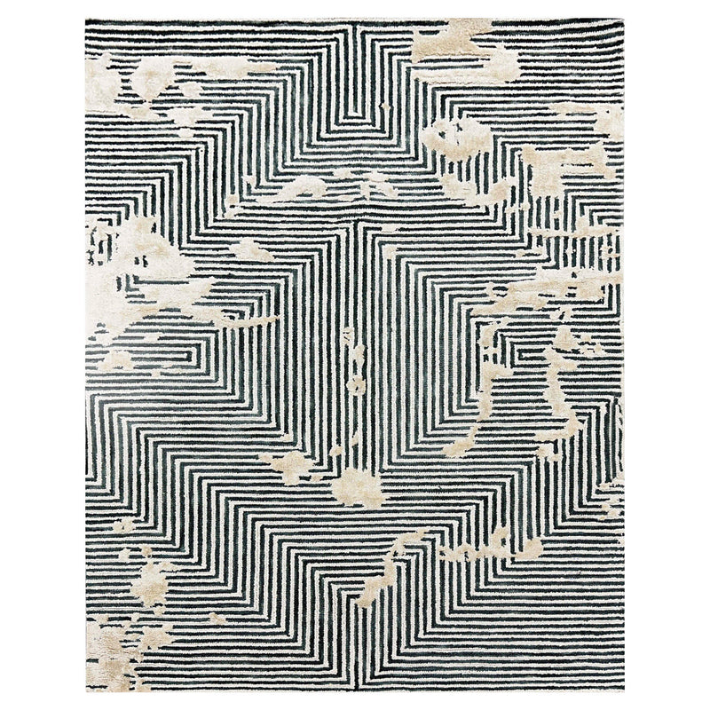Vani Green Ivory Geometric - N5003 - 5' x 8'