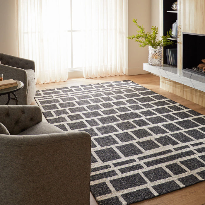 Contemporary Luxe Black Geometric - N5007 - 5' x 8'