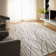 Myra Black Ivory Linear - N5008 - 5' x 8'