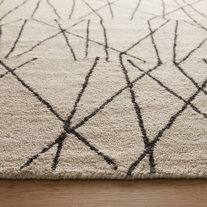 Myra Black Ivory Linear - N5008 - 10' x 13'