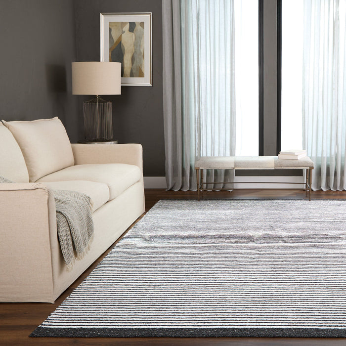 Myra Black Ivory Stripe - N5010 - 8' x 11'