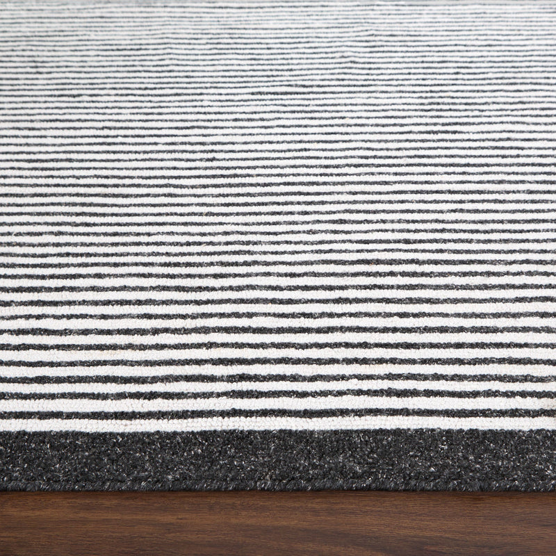 Myra Black Ivory Stripe - N5010 - 5' x 8'