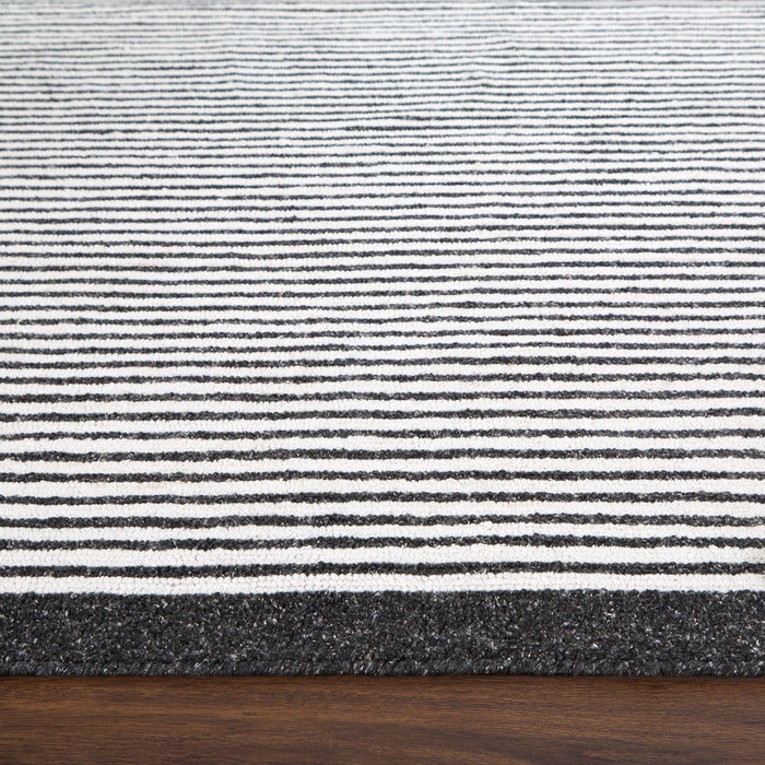 Myra Black Ivory Stripe - N5010 - 10' x 13'